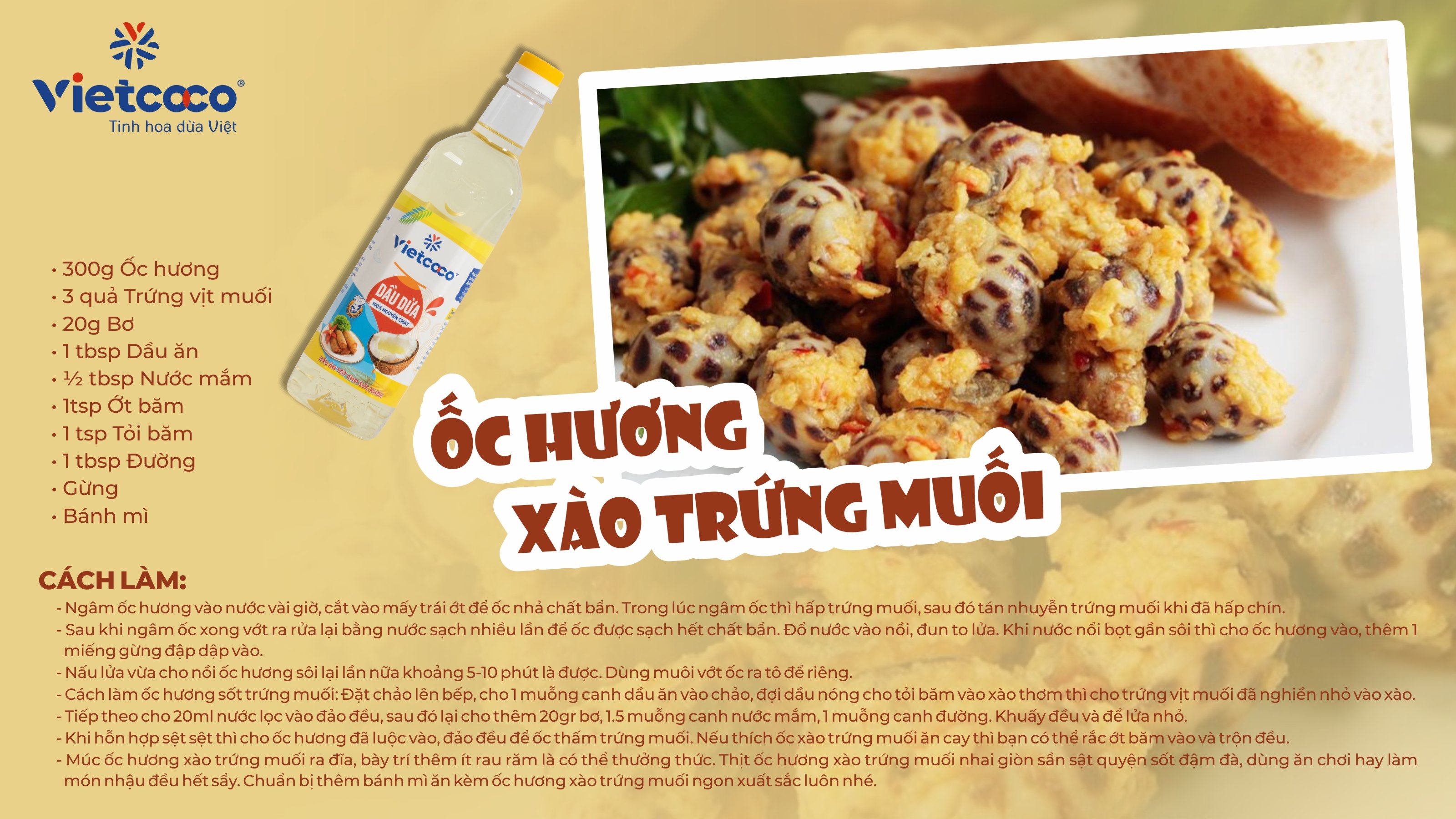 Ốc hương xào trứng muối