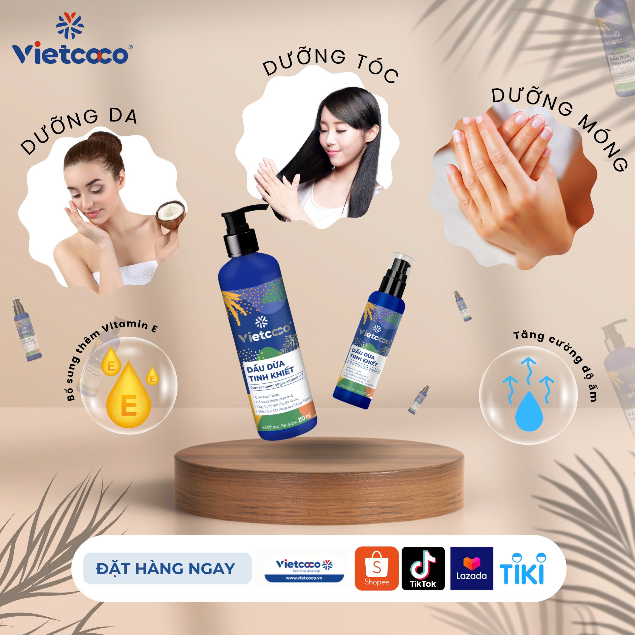 Dầu Dừa Tinh Khiết Vietcoco - Bí Quyết Làm Đẹp Tự Nhiên!