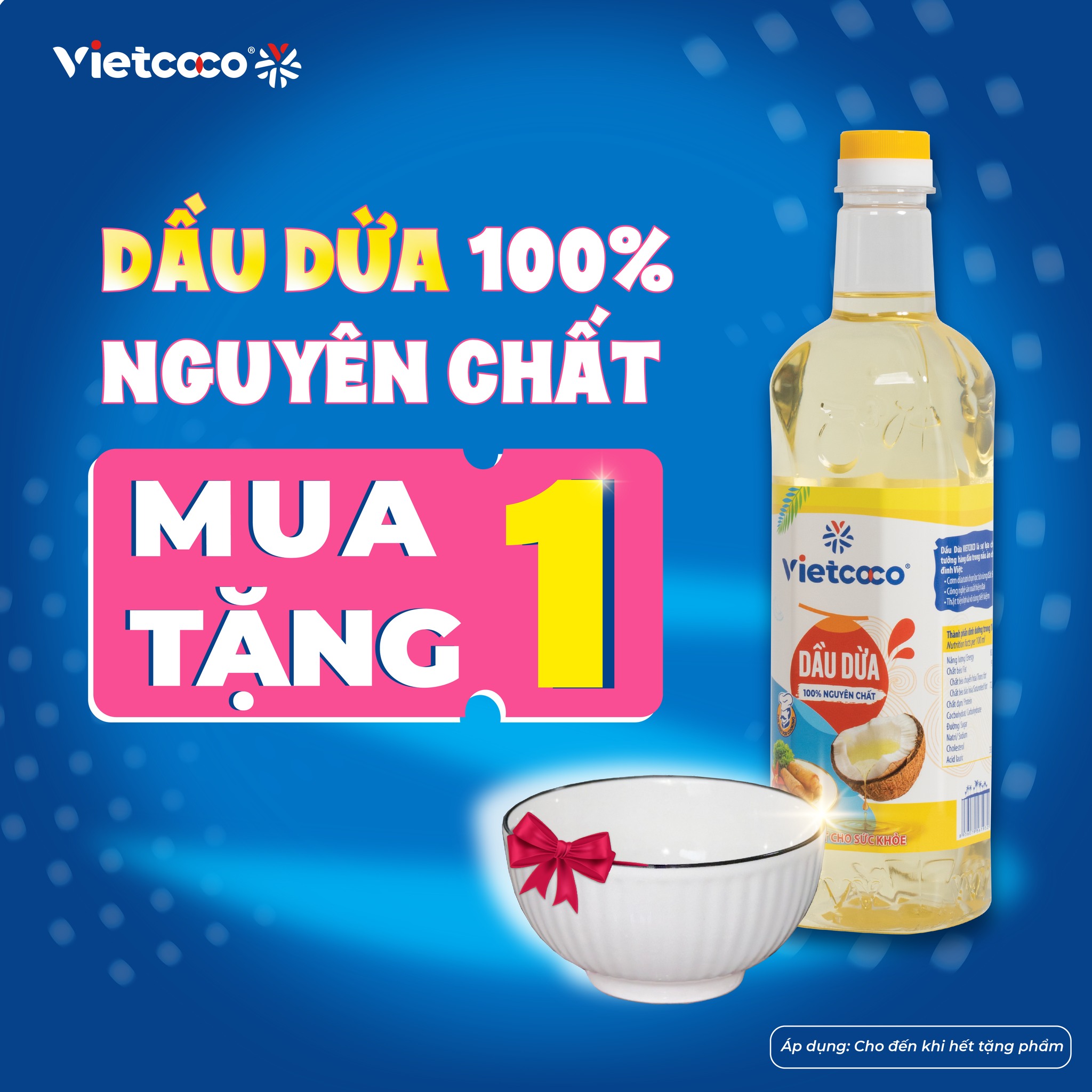 DẦU DỪA  VIETCOCO COOKING OIL KHUYẾN MÃI HẤP DẪN